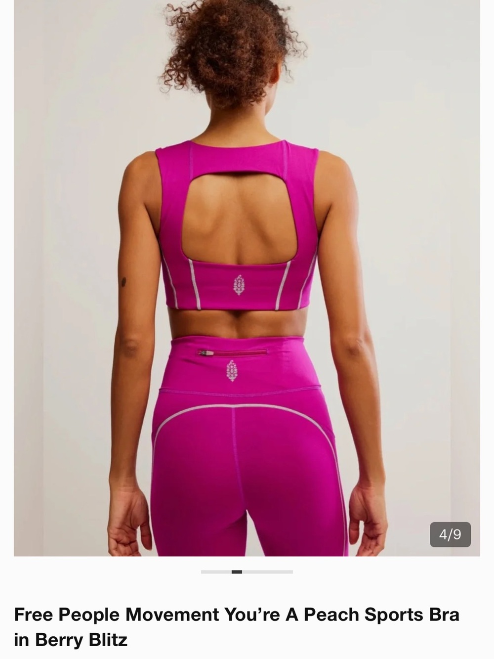 Women's You're A Peach Sports Bra - Berry Blitz - Picture 2 of 5